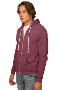 Bella Canvas 3739 Broderie Personnalisée Logo Textes Éponge Polaire À Capuche Zip Ups Tri-blend Hoodies - Product Image 3