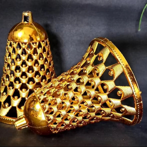 กระดิ่งตกแต่งสีทองขนาด6นิ้วตกแต่งเทศกาลคริสต์มาสตกแต่งงานแต่งงานอินเดียกระดิ่งตกแต่งงานแต่งงานอินเดีย - Product Image 1