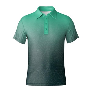 Polo con patrón para hombre OEM Polo de golf de moda con tela elástica Ajuste profesional a medida Ropa de golf Pedidos al por mayor - Product Image 5