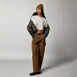 <b>Women's</b> 100% Cotton Plain Crop <b>Top</b> Oversized Cropped T-Shirt Casual Streetwear <b>Loose</b> Fit Short Sleeve OEM Custom Logo Printing - Product Image 3