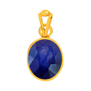 Pendentif en saphir bleu naturel certifié Neelam avec technologie d'incrustation en sertissage clos - Achetez maintenant ! - Product Image 1