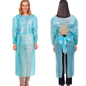 Cómoda BATA DE AISLAMIENTO médico desechable no tejida impermeable protectora de manga larga con costura soldada para hospitales y clínicas - Product Image 4