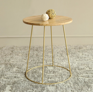 Nouvel arrivage en gros de table basse en bois de forme ronde à base de métal table centrale au design super spécial pour plusieurs occasions - Product Image 2