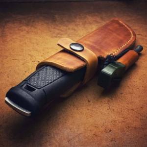 Gaine en cuir de vente chaude de haute qualité pour couteaux à lame fixe couvre pour couteaux de chasse couteaux pliants - Product Image 4