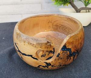 Bol en fil de bois fait à la main cadeau pour tricoter Lichtenberg Figure porte-écheveau de fil meilleur cadeau pour mère anniversaire noël - Product Image 6