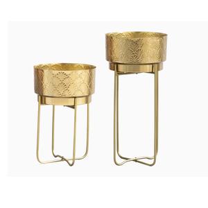 Vase ou jardinière en sculpture unique au design élégant avec couleur chromée de qualité supérieure avec les tailles de 16x11x10 pouces - Product Image 4