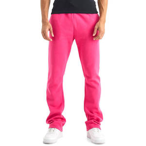 Venta caliente 100% algodón transpirable hombres Slim Fit Joggers cintura alta oscuro acampanado Street Wear Logo impreso OEM servicio disponible - Product Image 2