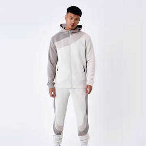 Chándales de invierno Vintage para hombre 100% algodón lavado ácido con capucha y pantalones de chándal conjunto impreso sólido chándal - Product Image 4