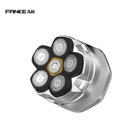 Rasoir rotatif pour homme Fanke FK-8750, nouveau, étanche IPX6, 6D, électrique, avec écran LED, rechargeable par USB-C, 1400 mAh, 80 min d'autonomie