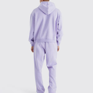 Conjunto Deportivo Informal Unisex Personalizado de 400 g/m², Pantalones y Sudadera con Capucha, Estilo Holgado para Otoño, 100% Algodón Grueso 2026 - Product Image 2