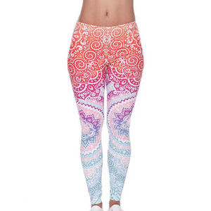 Mallas personalizadas de alta calidad para mujer, Leggings de Fitness con estampado sublimado, poliéster, licra, precio al por mayor, con servicio OEM 2023 - Product Image 2