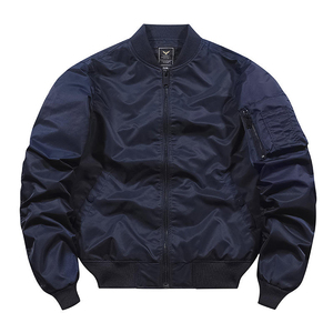 Custom Waterproof <b>Bomber</b> <b>Jacket</b> with Zipper Sleeve Pocket Windproof Outerwear for <b>Men</b> OEM Streetwear <b>Varsity</b> <b>Jacket</b> - Product Image 5