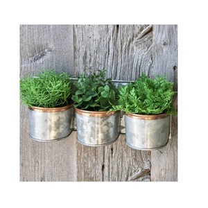 galvanized <b>Planter</b> <b>Large</b> Plant Pot with side rope handle Outdoor <b>Large</b> Different Shapes Wholesale Galvanized Metal <b>Planter</b> - Product Image 4