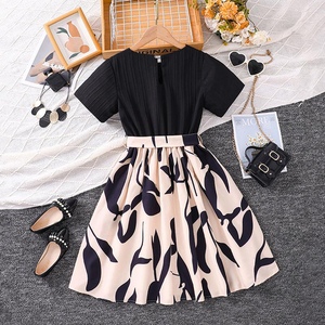 Verano niñas 6-12 + años ropa para niños elegante cuello colgante sin mangas Top pantalones cortos conjunto - Product Image 1