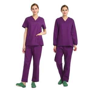 Tenues chirurgicales anti-rides, dessinées à la main, en gros, pour hôpital, avec logo personnalisé, haute qualité, unisexe, en toile - Product Image 4
