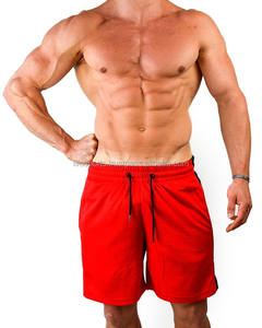 Pantalones cortos de gimnasio para hombre ecológicos sólidos de calle alta personalizados OEM transpirables de secado rápido Spandex/Cordón de tela de poliéster - Product Image 3