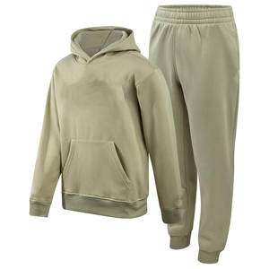 Pantalon de survêtement à capuche personnalisé Survêtements Vente en gros Coton Logo personnalisé Plus Size Ensemble 2 Pièces pour hommes Ensemble Jogger Costumes de survêtement - Product Image 1