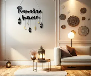Art mural en bois Art Déco de qualité supérieure, fait à la main avec des matériaux écologiques pour un usage religieux et rituel, décoration murale - Product Image 2