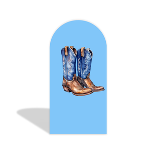 Arco Decorativo per Festa di Rivelazione del Genere 'Boots or Bows', Palloncini a Forma di Orsetto, Sfondo in Tessuto Rosa e Blu per Neonati, Festival e Compleanni - Product Image 3