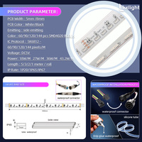 Tira de LED RGB SK6812 de Emisión Lateral, DC5V SMD4020, 60, 90, 120, 144 Píxeles por Metro, PCB de 5mm y 8mm, IP20, IP65, IP67, Luz Flexible