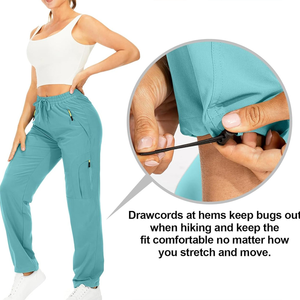 Pantalon cargo personnalisé à taille haute pour femmes Commande en gros Pantalon ample à poches multiples Pantalon respirant de grande taille pour vêtements de travail en plein air - Product Image 4