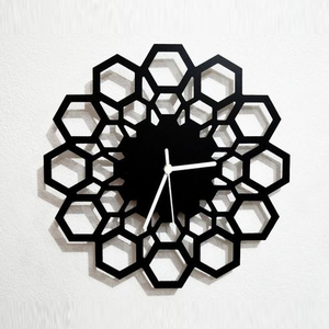 Antique Selling Iron <b>Clock</b> Wall <b>Art</b> Hotel Home Office Bedroom Handmade Decorative Geometric Floral Design Luxury Metal Wall - Product Image 1