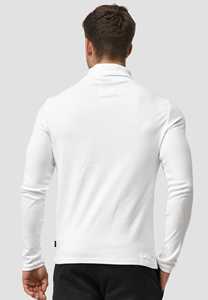 Col de cou solide couleur unie prix de gros sur mesure 100% coton coupe ajustée taille à manches longues pull sweat-shirt pour hommes - Product Image 5