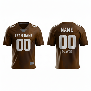 Maillot de football américain personnalisé pour homme, 100 % polyester, respirant, uniforme de sport, grande taille, manches courtes, vêtements d'équipe personnalisés - Product Image 3