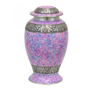 Urne en laiton de luxe finition en marbre petit jeton de crémation en métal pour cendres adultes produits funéraires et fournitures de crémation - Product Image 1