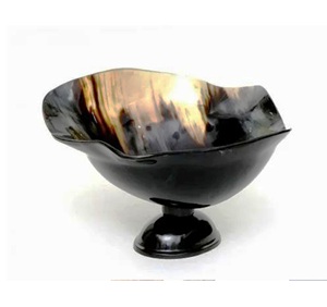 Plato de cuerno de búfalo natural para afeitar formas ovaladas y redondas modernas rústicas para fiestas - Product Image 2