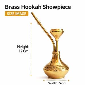 Cachimba metálica para cafeterías comerciales, restaurantes y salones árabes. Cachimba clásica de latón tallada y grabada para el hogar, hoteles y restaurantes. - Product Image 2