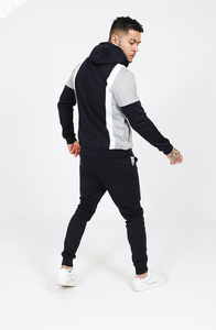 Logotipo personalizado Nuevo producto innovador Diseño a rayas laterales trajes para correr logotipo personalizado deportes chándal para hombre - Product Image 2