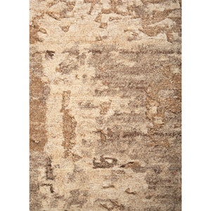 พรมขนสัตว์ถักมือสีเบจและสีน้ำตาลลายแบบนามธรรม ยี่ห้อ Uvenuti รุ่น AIWL-3084 สำหรับห้องนั่งเล่น ทางเข้าบ้าน และโถงทางเดิน เหมาะสำหรับวัยรุ่น - Product Image 3