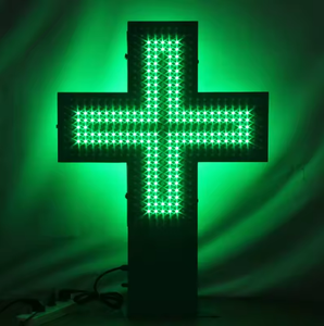 ป้ายไฟ LED กันน้ำสำหรับภายนอกอาคาร แสดงข้อความแบบกากบาท  โลโก้สว่างสดใสสำหรับร้านขายยา โรงพยาบาล โบสถ์ - Product Image 5