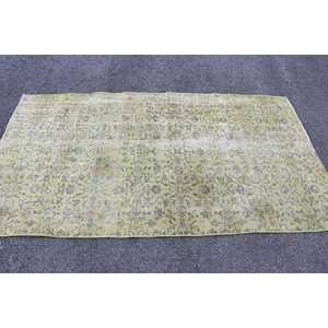 Tapis turc vintage 3,8x6,8 pieds, tapis oriental vert - Product Image 2