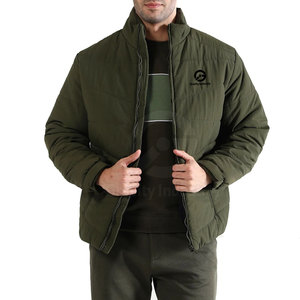 Blouson d'hiver pour homme fabriqué en usine, taille plus, col montant, logo sur le devant, couleurs et logo personnalisables, haute qualité, écologique - Product Image 1