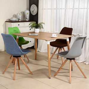 Table à manger moderne simple en bois massif, emballée pour la livraison à domicile, chambre, bureau, appartements, hôtels, écoles - Product Image 4