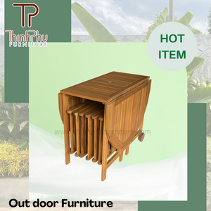 D80 72CM Table de Bar extérieure contemporaine 5mm ondulation de l'eau verre trempé en bois massif jardin mariages hôtel utilisation salon - Product Image 2