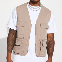 Gilet de pêche pour homme, coupe-vent, respirant, léger, imperméable, écologique, séchage rapide, toile, vêtements de sport d'extérieur multi-usages