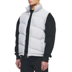 Venta caliente Packable acolchado Puffer chaleco chaqueta con logotipo bordado personalizado de los hombres pato Color sólido chaquetas transpirables para los hombres - Product Image 3