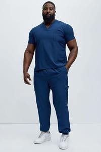 Acheter en gros col en V Design Jogger style gommages unisexe gommages médicaux infirmière à manches courtes ensemble de gommage tissu polyester - Product Image 6