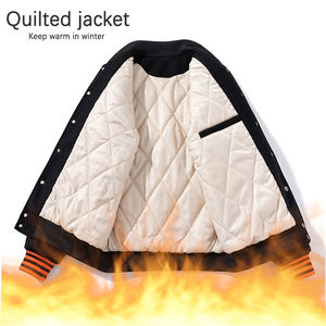 Blousons aviateur universitaire en satin bleu personnalisé de haute qualité pour hommes vêtements d'hiver élégants pour la rue principale - Product Image 2