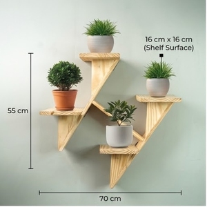 Estante de Pared Moderno de Madera para Plantas, Diseño Minimalista para Plantas Verdes de Interior - Product Image 1