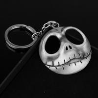 Porte-clés Halloween Avant Noël Porte-clés Horreur Jack Skellington Pendentif Porte-clés pour Hommes clé de voiture Accessoires Cadeau
