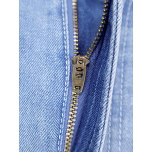 Jeans de Pierna Recta de Cintura Alta para Mujer Paola Riboni, Lavado Claro, Denim, Corte Regular, Estilo Vintage con Contraste de Color - Product Image 5