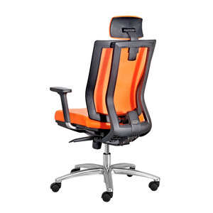 Premier-F Ergonomic Office Chair <b>Footrest</b> Contemporary Design Chrome Adjustable Height Foam Fabric for Home Workshop Bedroom - Product Image 6