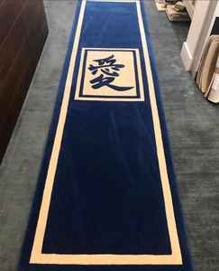 พรมด้านนอกสีน้ำเงินเข้มขนาด9x12พรมปูพื้นตุรกีขนาดใหญ่ลายแอบสแตรกต์ - Product Image 4