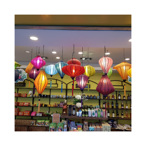 Hoi An Silk Lantens Linternas de seda de bambú a buen precio para Decorativo L04 - Product Image 1