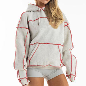 Suéter de Invierno para Mujer, Talla Grande, de Algodón, Grueso, con Forro Polar, Negro, Estilo Holgado - Product Image 1