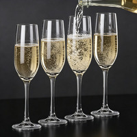 Verres à vin de forme simple de haute qualité en gros, verres à champagne de mariage, gobelets en stock